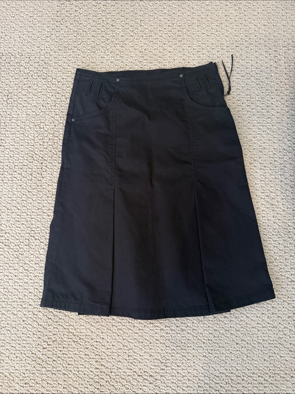 Boss Black A-Line Skirt with Front Panel Details